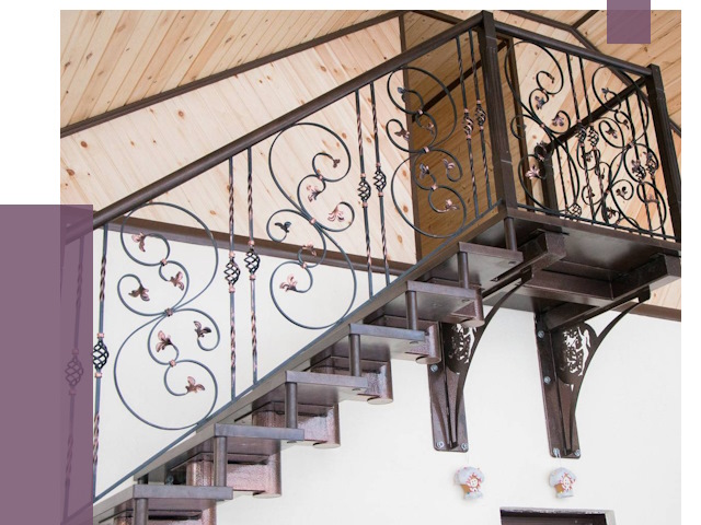 Кованые лестницы в Азове от 80098 руб. под ключ