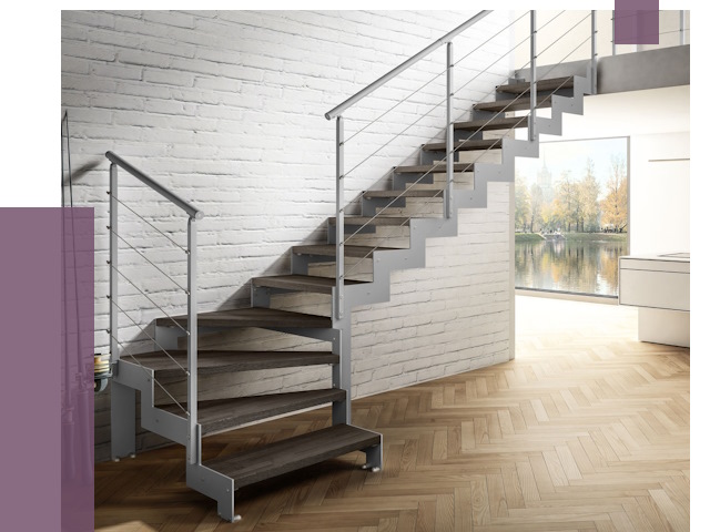 Г-образные лестницы под ключ в Азове от 37225 руб. | ПРОЛЁТ-Азв