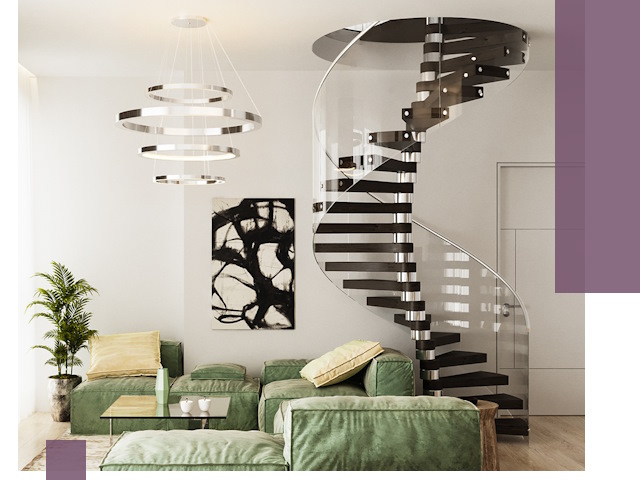 Лестницы для двухуровневой квартиры в Азове — изготовление и монтаж