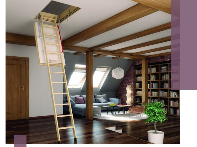 Чердачные лестницы под ключ в Азове: изготовление и монтаж