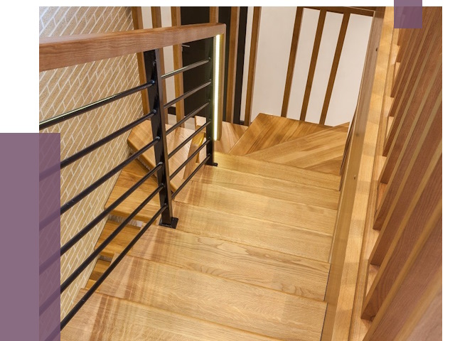 Лестницы из ясеня в Азове под ключ от 10064 руб. 