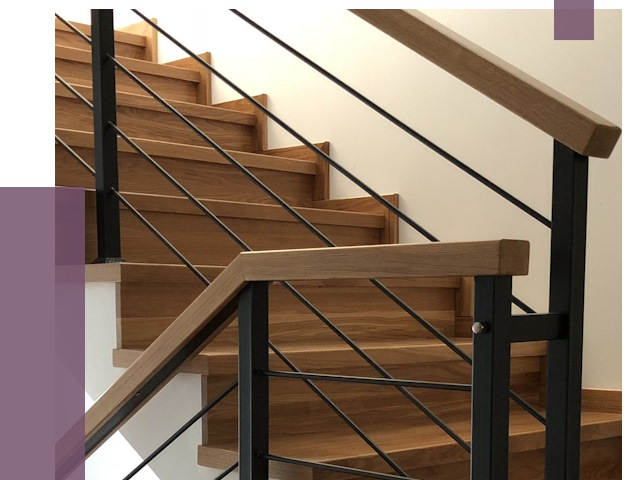 Обшивка металлической лестницы деревом в Азове от 4364 руб.