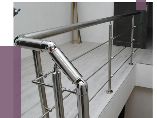 Перила из нержавеющей стали в Азове от 9037 руб. под ключ | ПРОЛЁТ-Азв