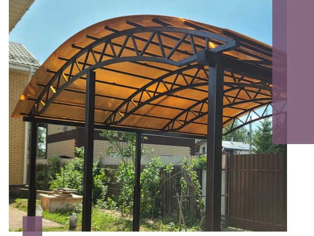 Изготовление навесов под ключ в Азове из качественных материалов