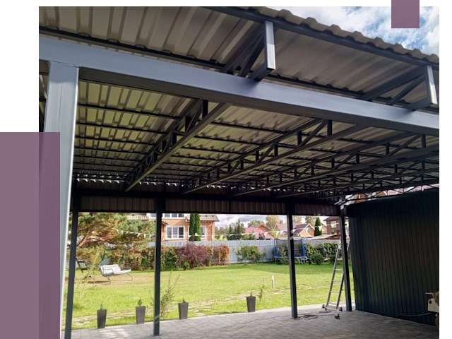 Монтаж навесов в Азове от 7394 руб. — установка навеса | ПРОЛЁТ-Азв