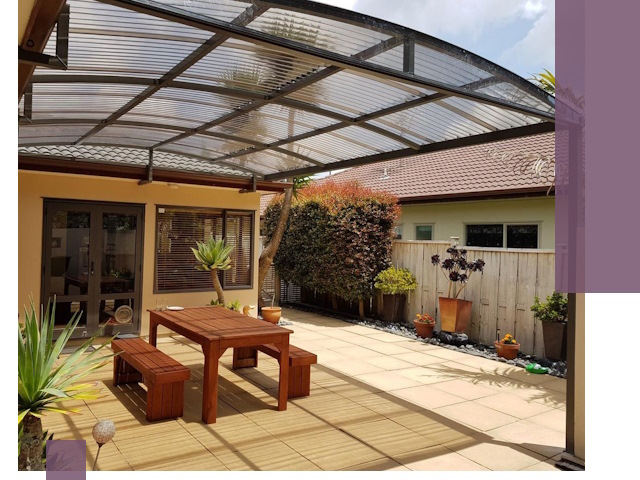 Навесы во двор под ключ в Азове — изготовление и монтаж