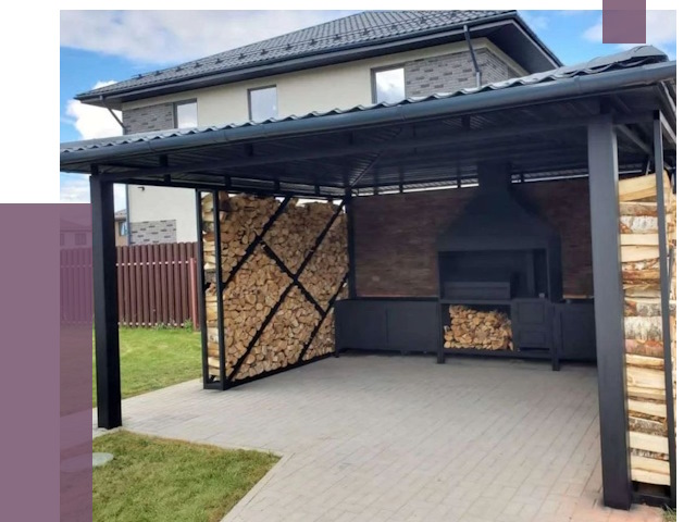 Навесы для барбекю в Азове от 12785 руб. под ключ | ПРОЛЁТ-Азв