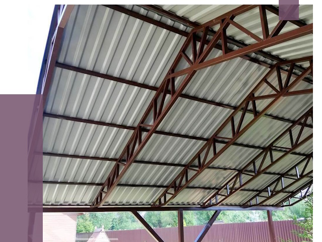 Навесы из профнастила в Азове от 7394 руб. | ПРОЛЁТ-Азв