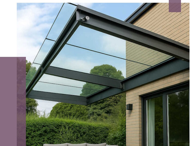 Стеклянные навесы и козырьки в Азове от 12323 руб.