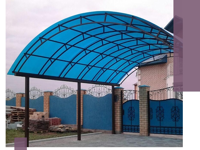 Арочные навесы под ключ в Азове — изготовление и монтаж