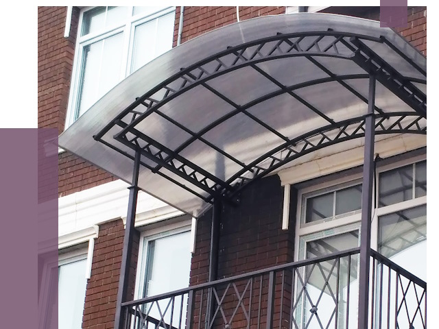 Козырьки над балконом в Азове от 8677 руб. | ПРОЛЁТ-Азв