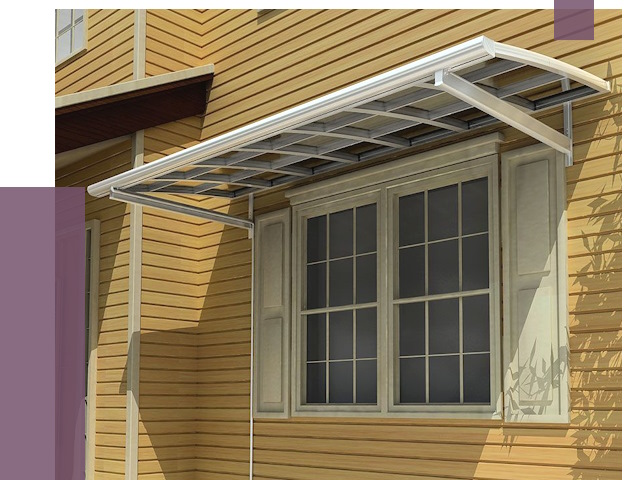 Козырьки над окнами в Азове от 7650 руб. — монтаж, покупки | ПРОЛЁТ-Азв