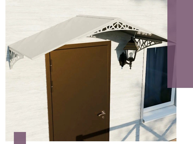 Металлические козырьки на входы и террасы в Азове