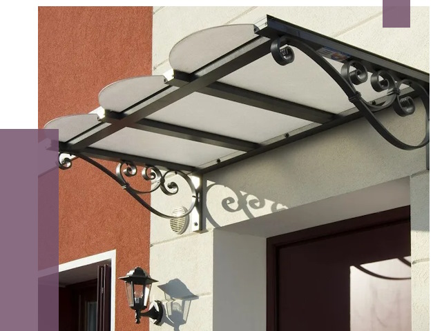 Односкатные козырьки в Азове от 8421 руб.  | ПРОЛЁТ-Азв