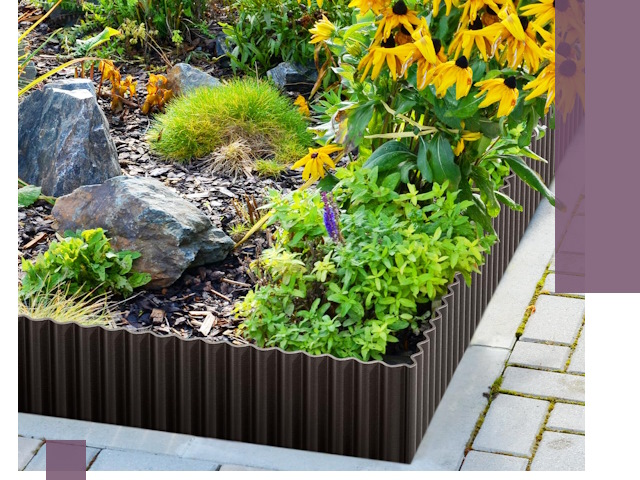 Металлические бордюры для клумб в Азове — производство и монтаж